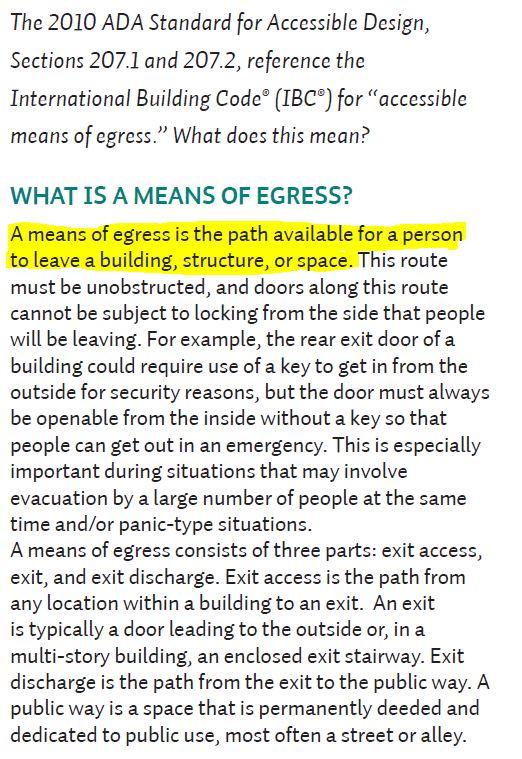 means of egress
